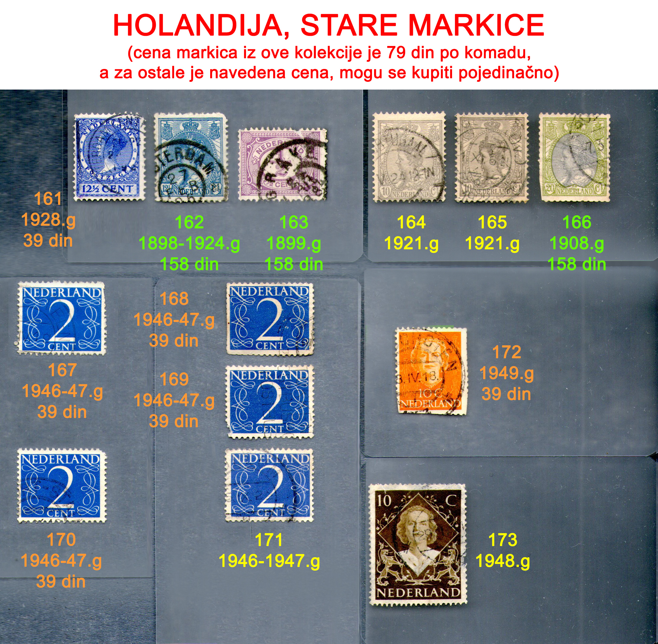 Stare potanske markice, Evropa