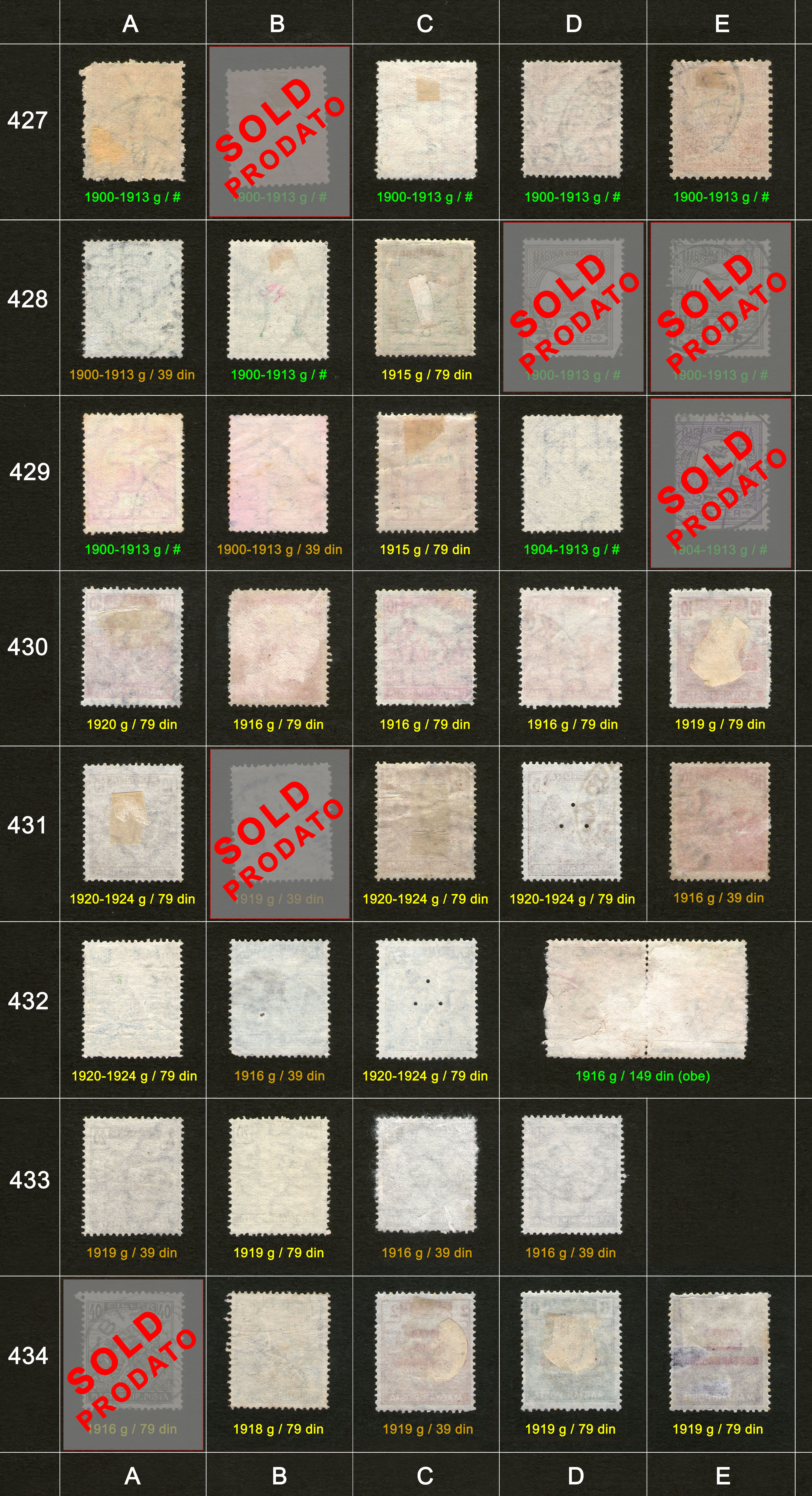 Po�tanske markice, prodaja